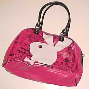 Playboy Logo Pink White Black Gym Travel Vinyl Bag